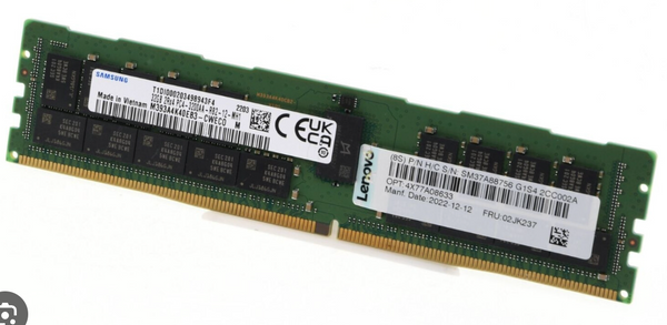 Lenovo 02JK237 32GB DDR4 3200MHz RDIMM Memory Module